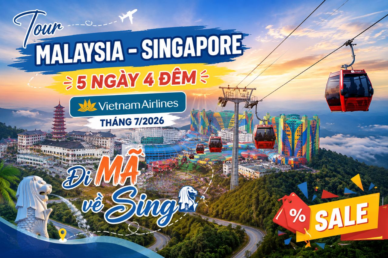 tour malaysia singapore 5n4d vietnam airlines thang 7.2026