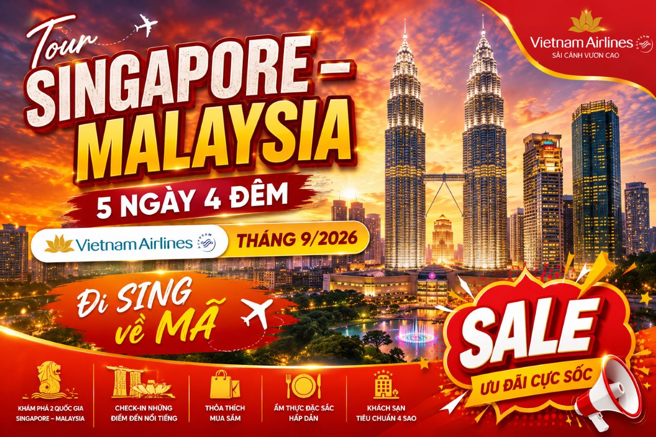 tour singapore malaysia 5n4d vietnam airlines thang 9.2026 13290