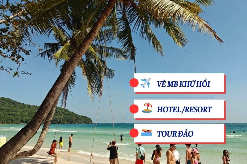Combo Phu Quoc 4 ngay 3 dem ve may bay tour dao
