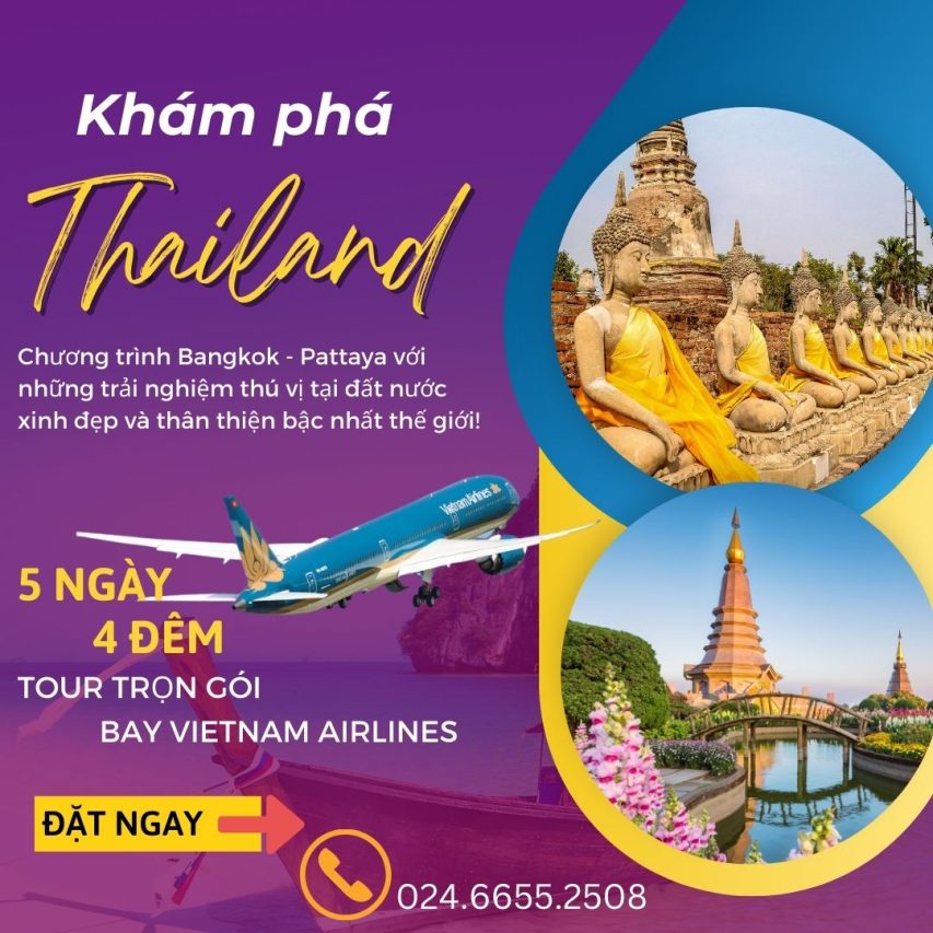Tour Thai Lan 5 Ngay 4 Dem bay Vietnam Airlines