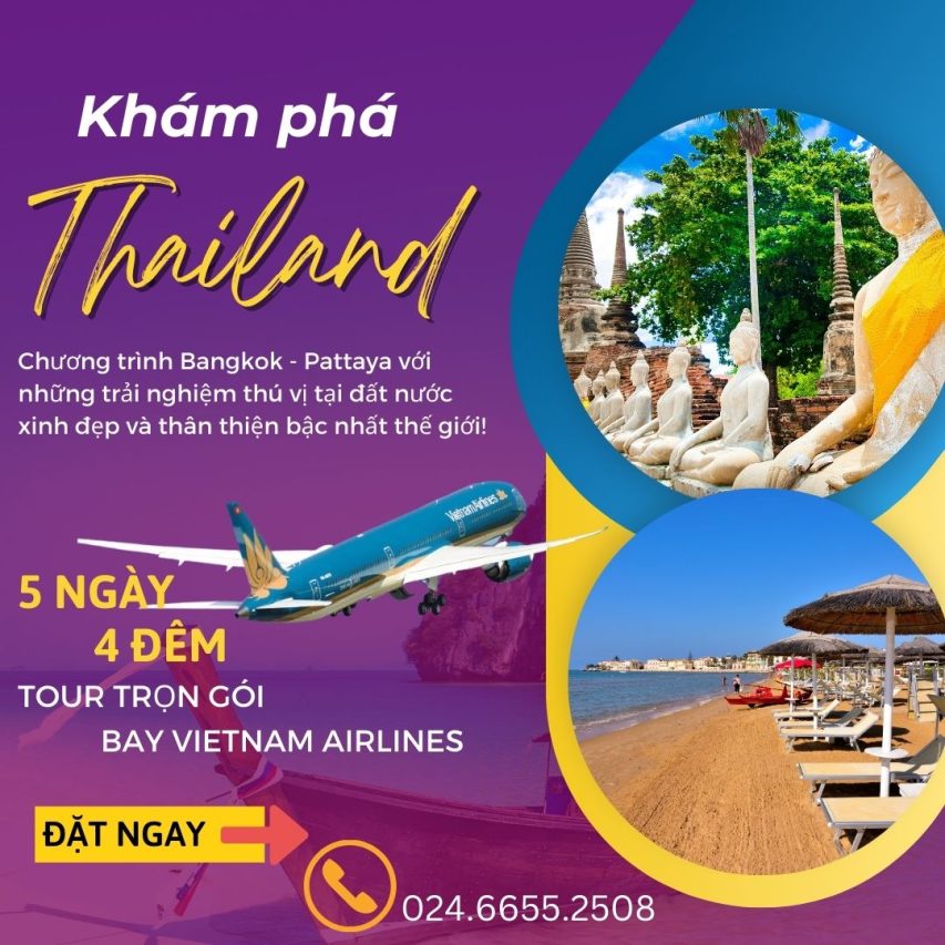 Tour Thai Lan 5 Ngay 4 Dem bay Vietnam Airlines di trua ve chieu 1080x1080px