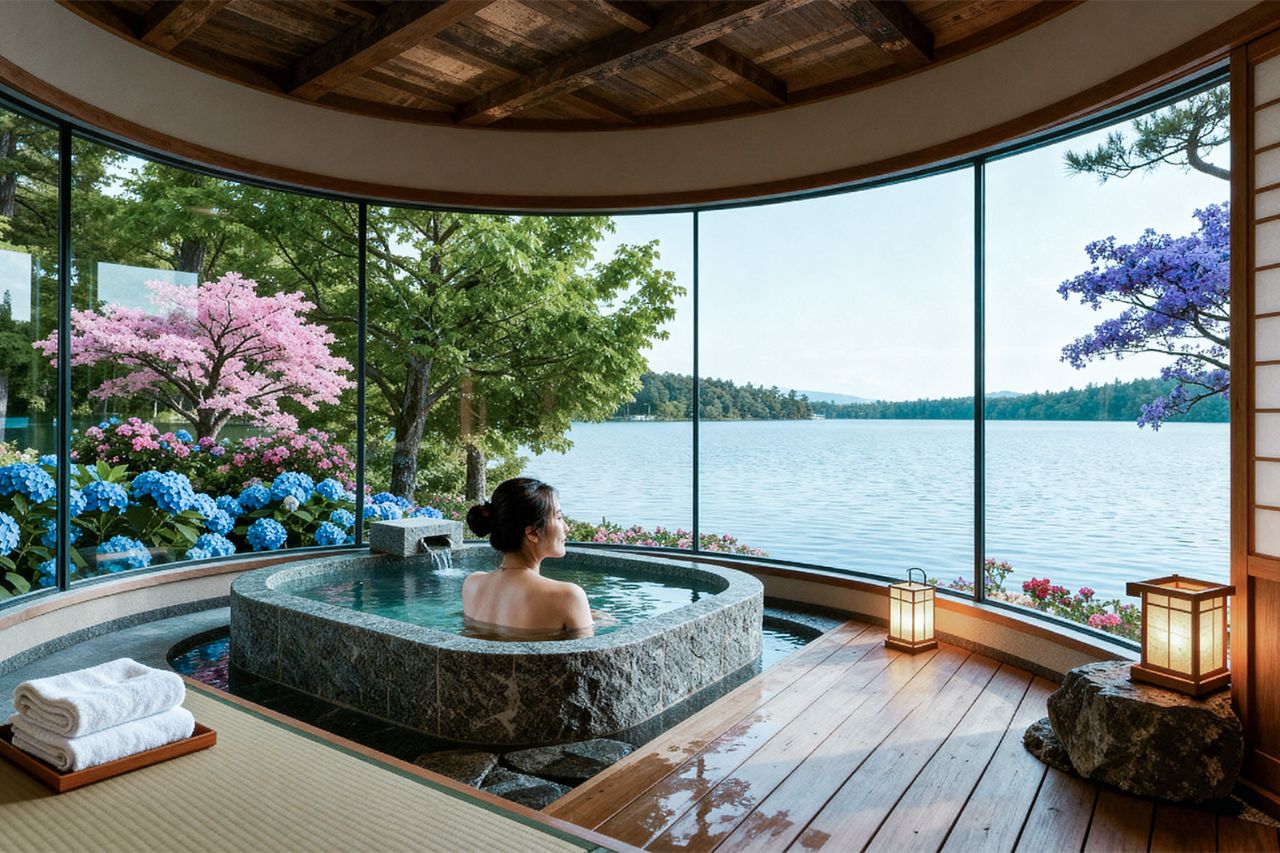 dịch vụ onsen khoáng nóng tại flamingo hồ núi cốc