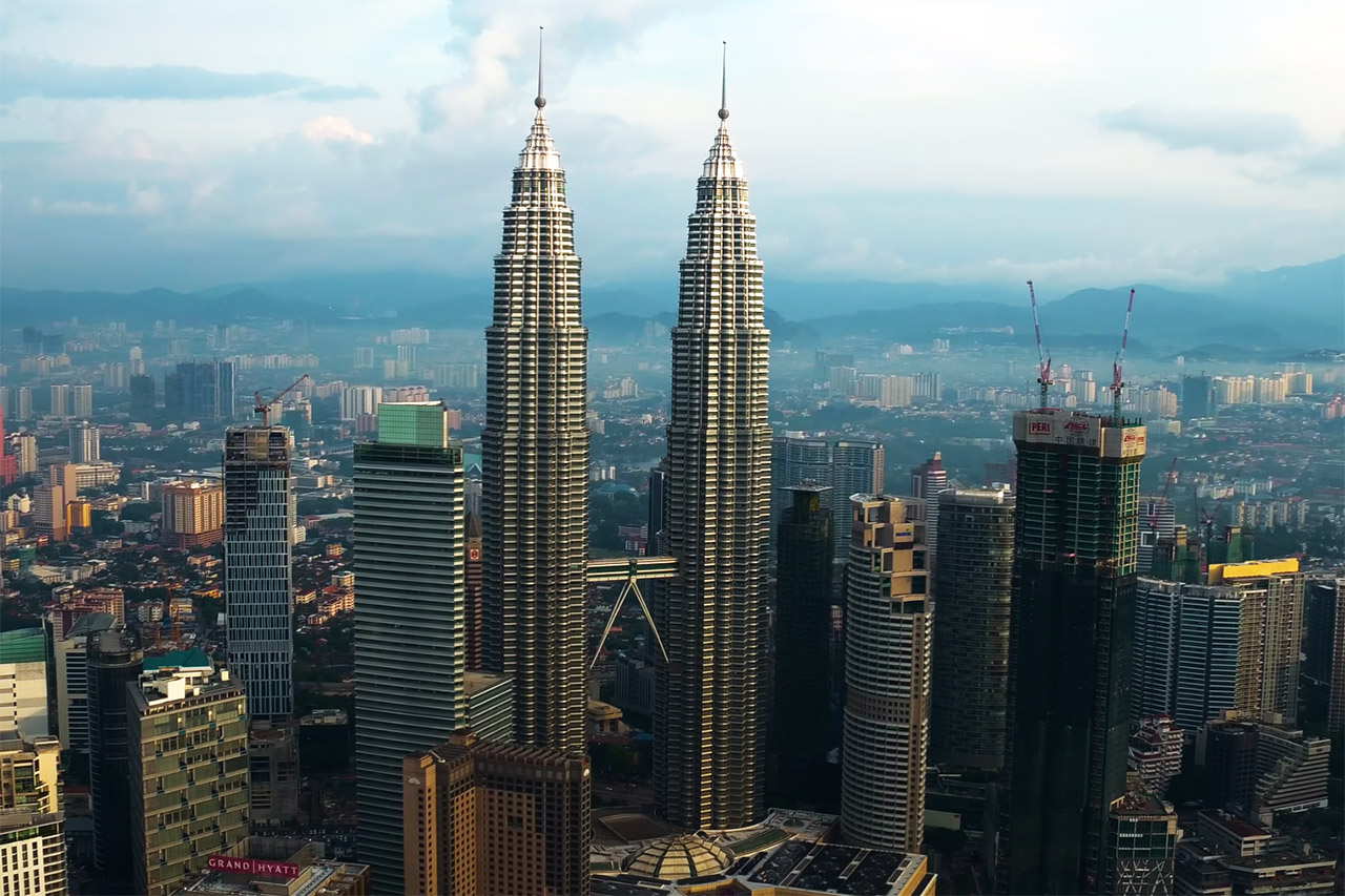 thap doi petronas twin towers malaysia
