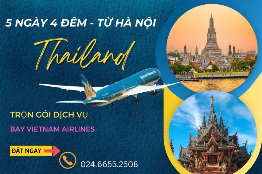 tour bangkok pattaya 5 ngay 4 dem 2024 bay vietnam airlines tu ha noi