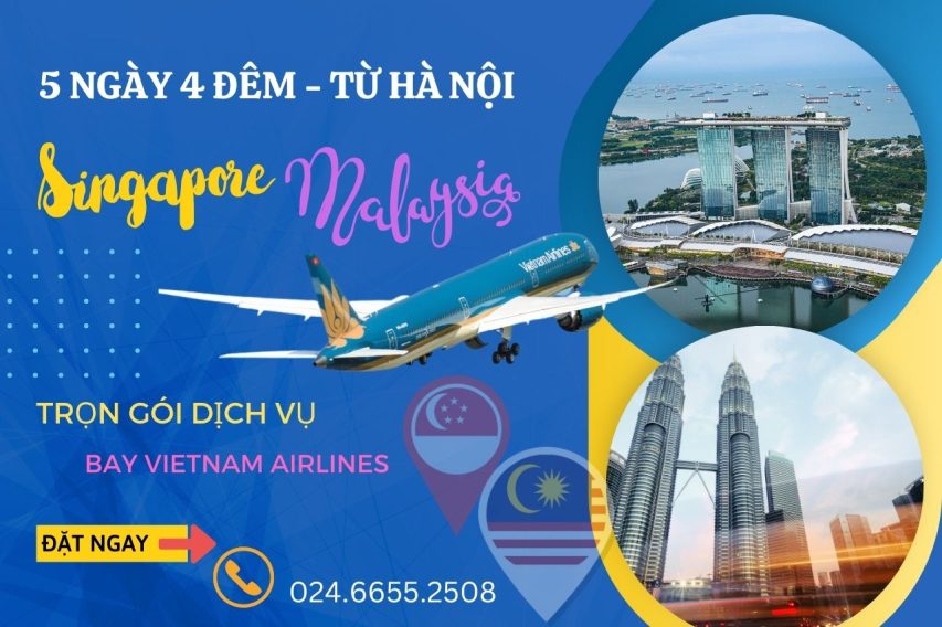 tour malaysia singapore 5 ngay 4 dem bay vietnam airlines khoi hanh tu ha noi