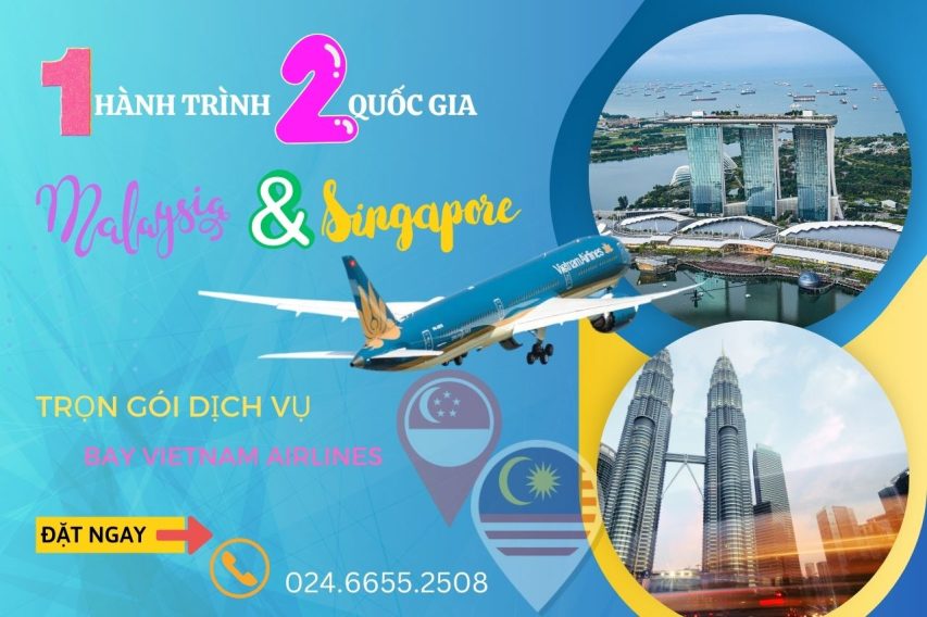 tour malaysia singapore bay vietnam airlines tu ha noi