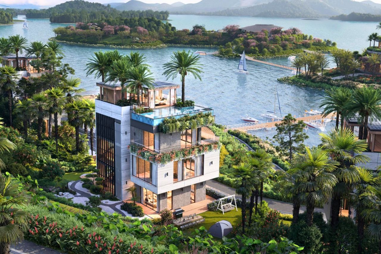 villa nghỉ dưỡng flamingo maison hồ núi cốc (2)